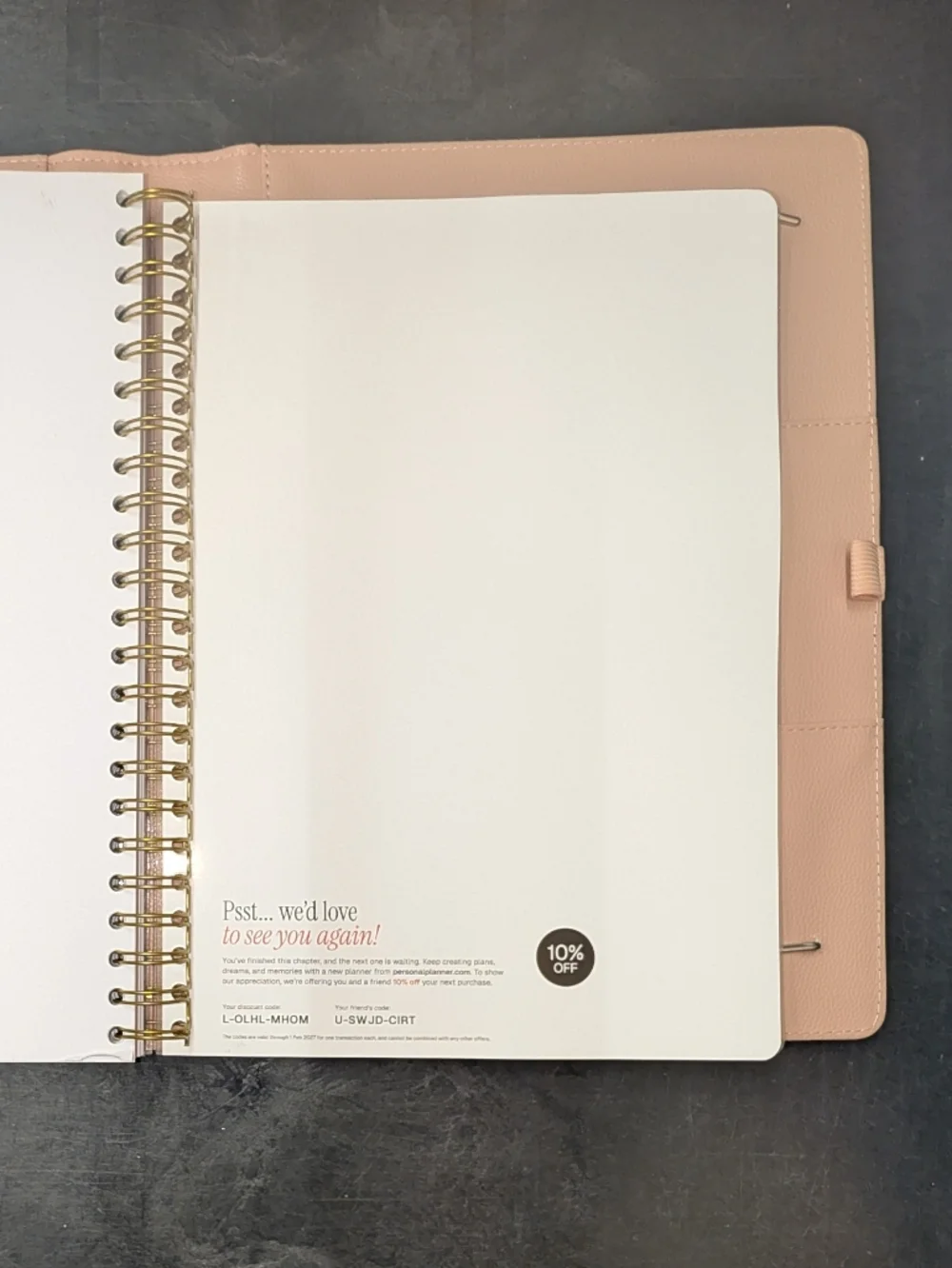 2026 Pink Spiral Planner with Sticker Sheet And Vegan Leather Case